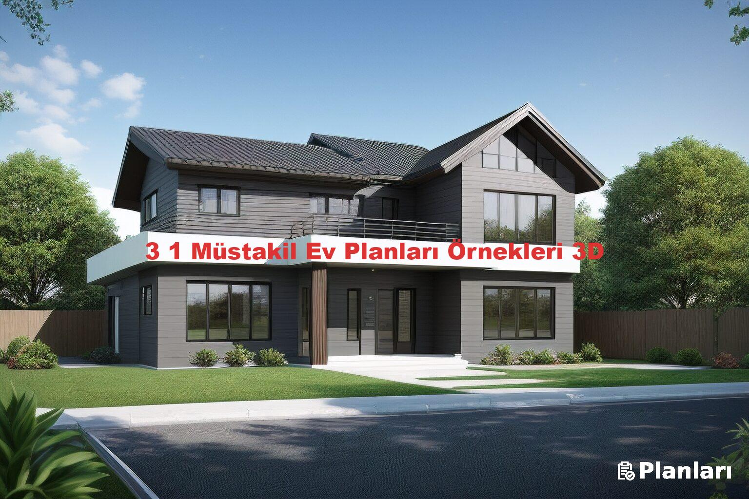 3 1 Müstakil Ev Planları Örnekleri 3D