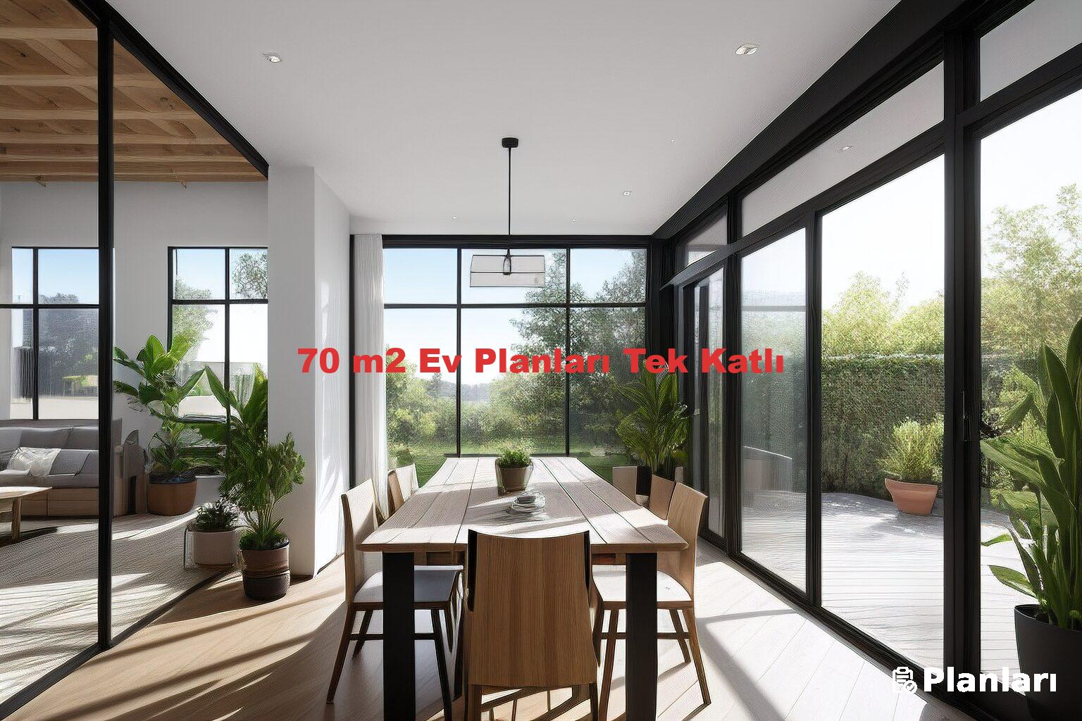 70 m2 Ev Planları Tek Katlı