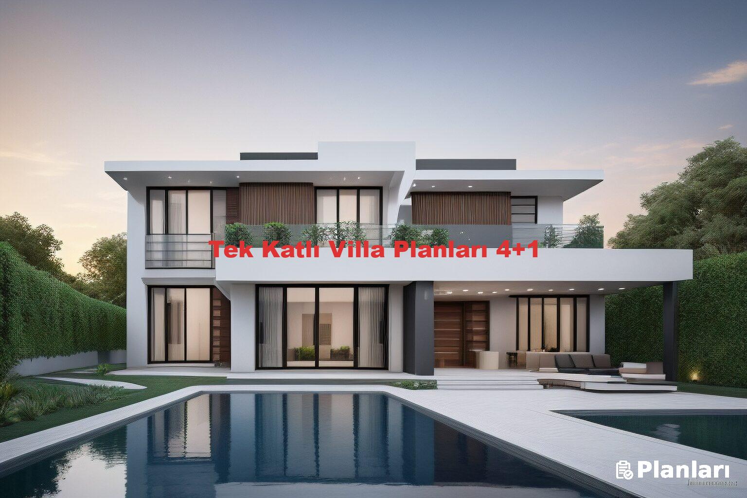 Tek Katlı Villa Planları 4+1