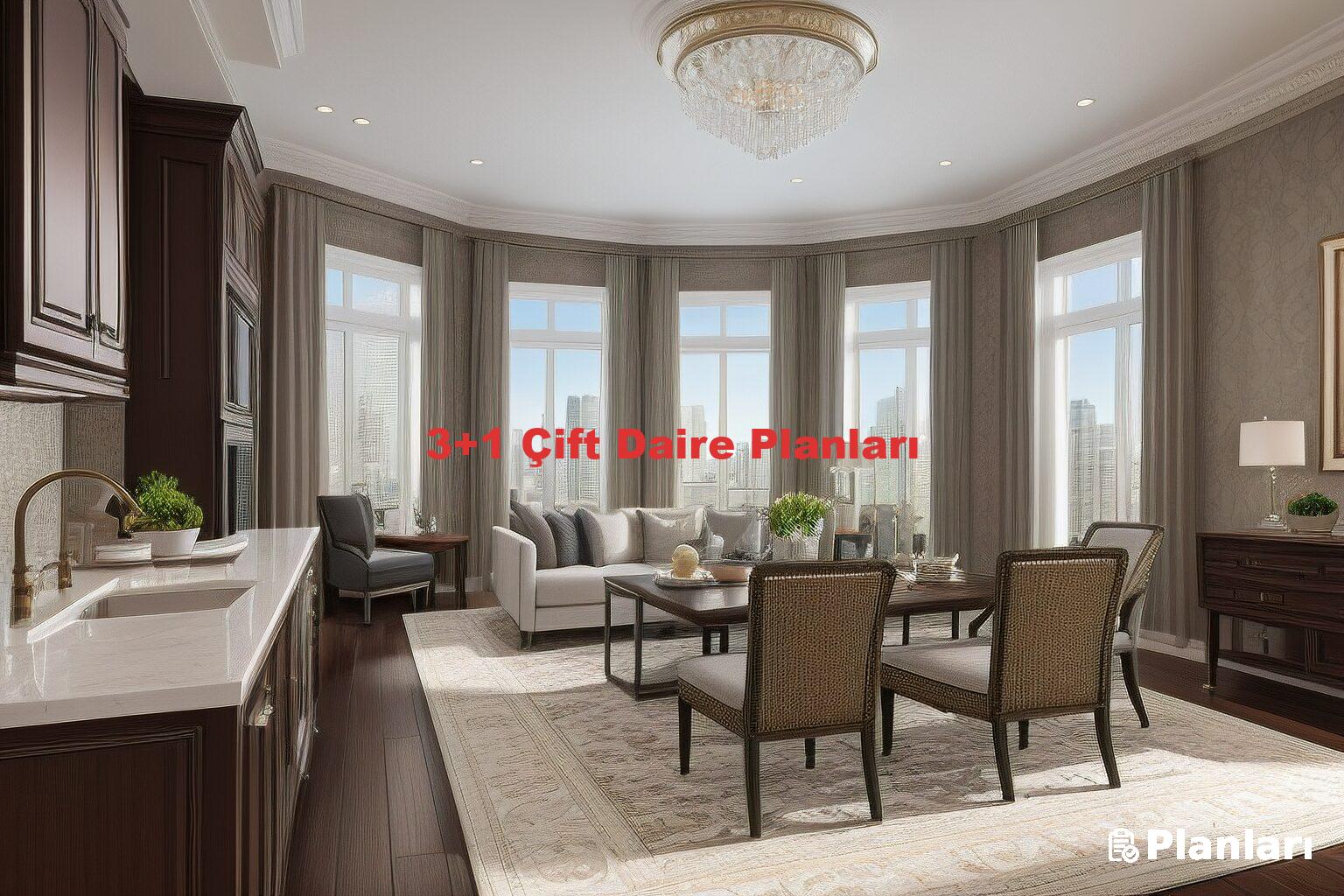 3+1 Çift Daire Planları