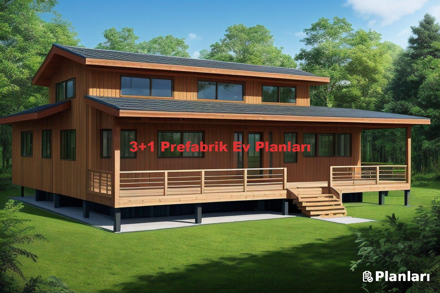 3+1 Prefabrik Ev Planları