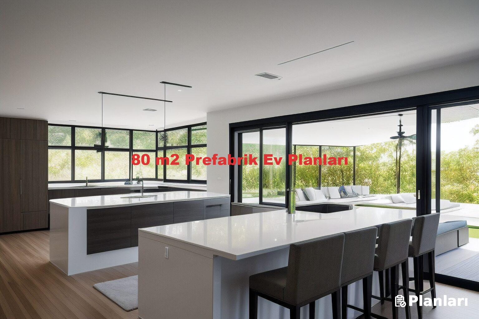 80 m2 Prefabrik Ev Planları