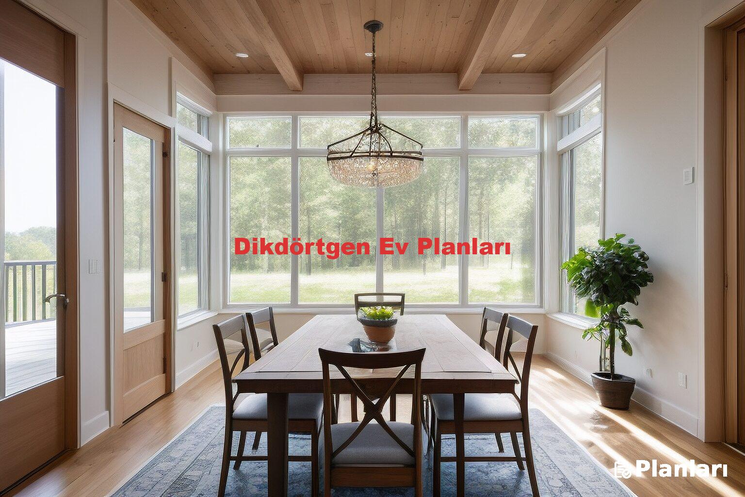 Dikdörtgen Ev Planları