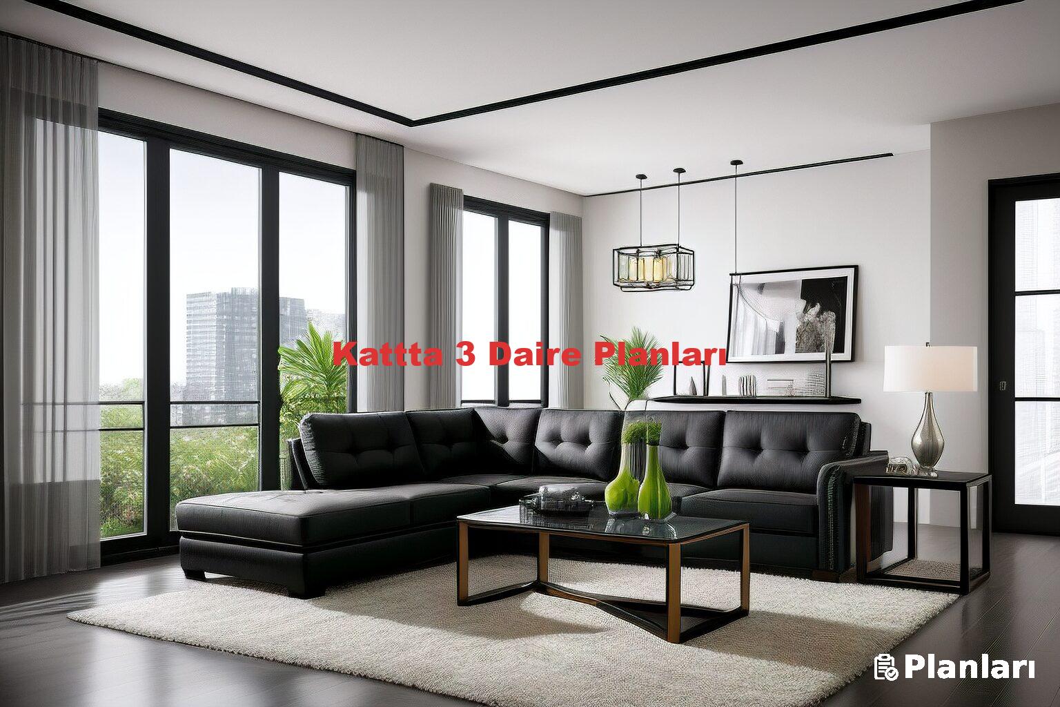 Kattta 3 Daire Planları