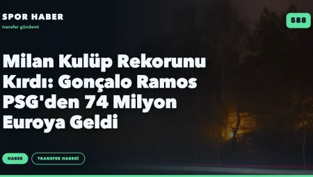 Milan Kulüp Rekorunu Kırdı: Gonçalo Ramos PSG’den 74 Milyon Euroya Geldi